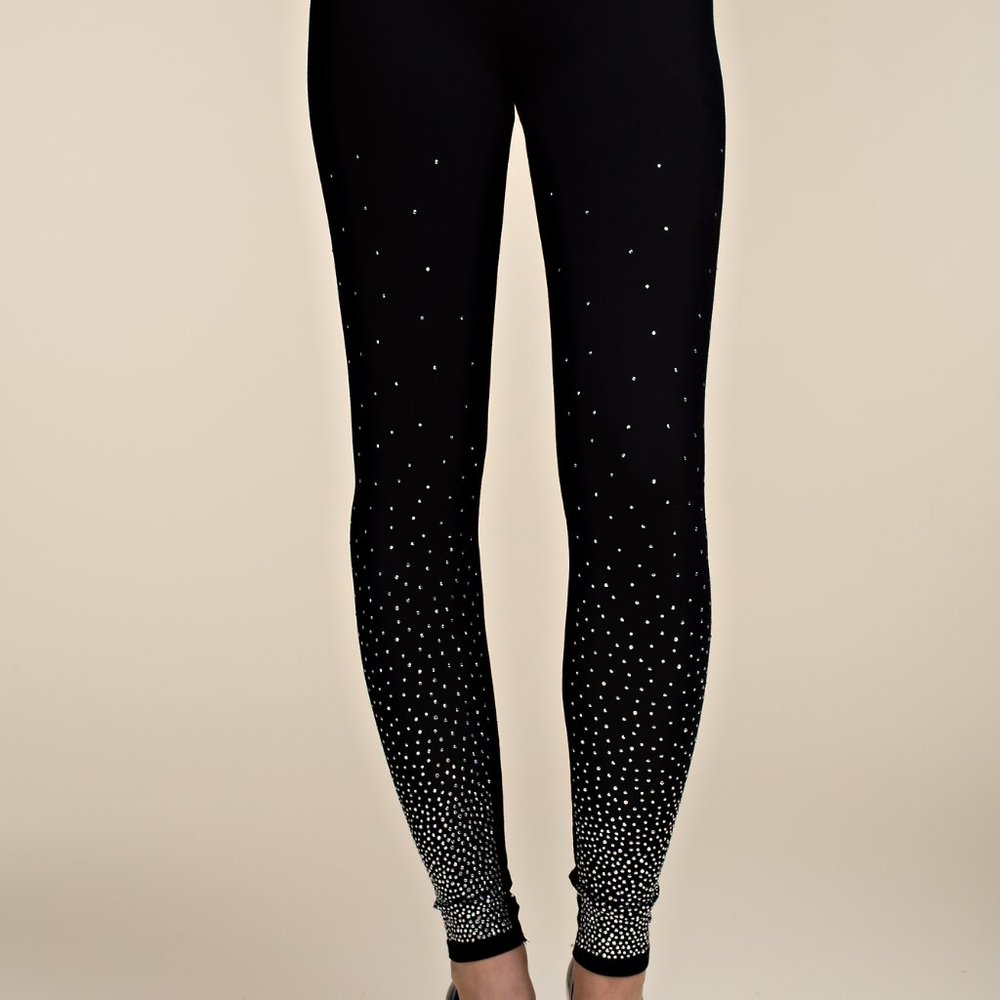 New Vocal Black Leggings with Stones Bling
